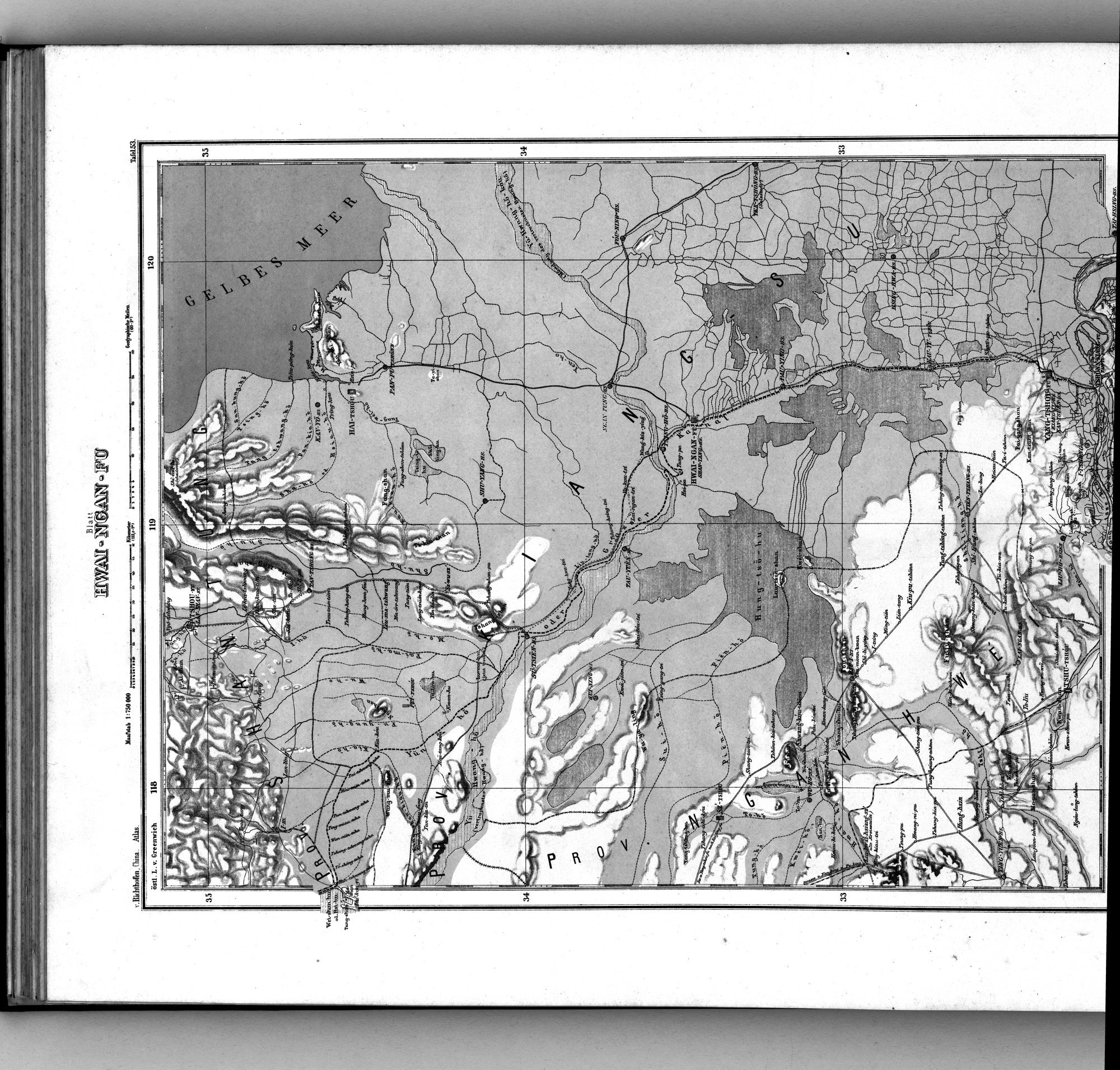 Atlas von China : vol.2 / 37 ページ（白黒高解像度画像）