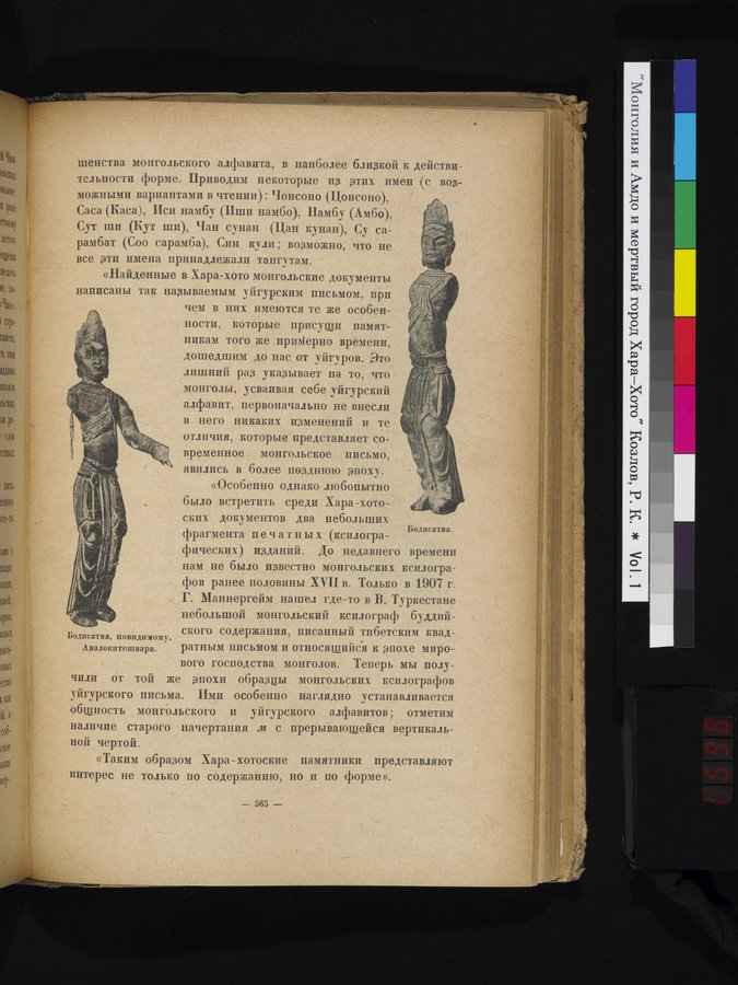 Mongoliya i Amdo i mertby gorod Khara-Khoto : vol.1 / 651 ページ（カラー画像）