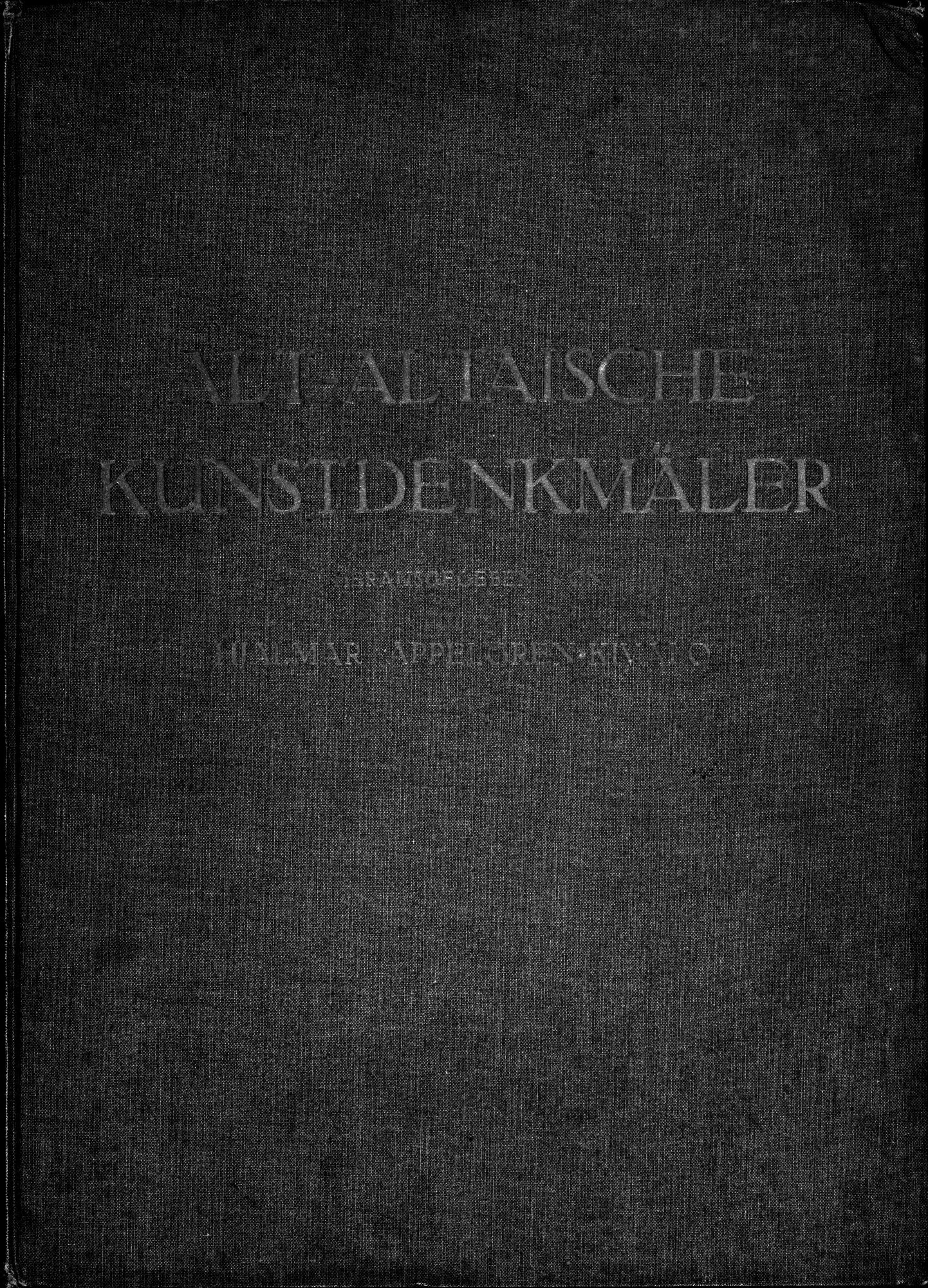 Alt-Altaische Kunstdenkmäler : vol.1 / Page 1 (Grayscale High Resolution Image)