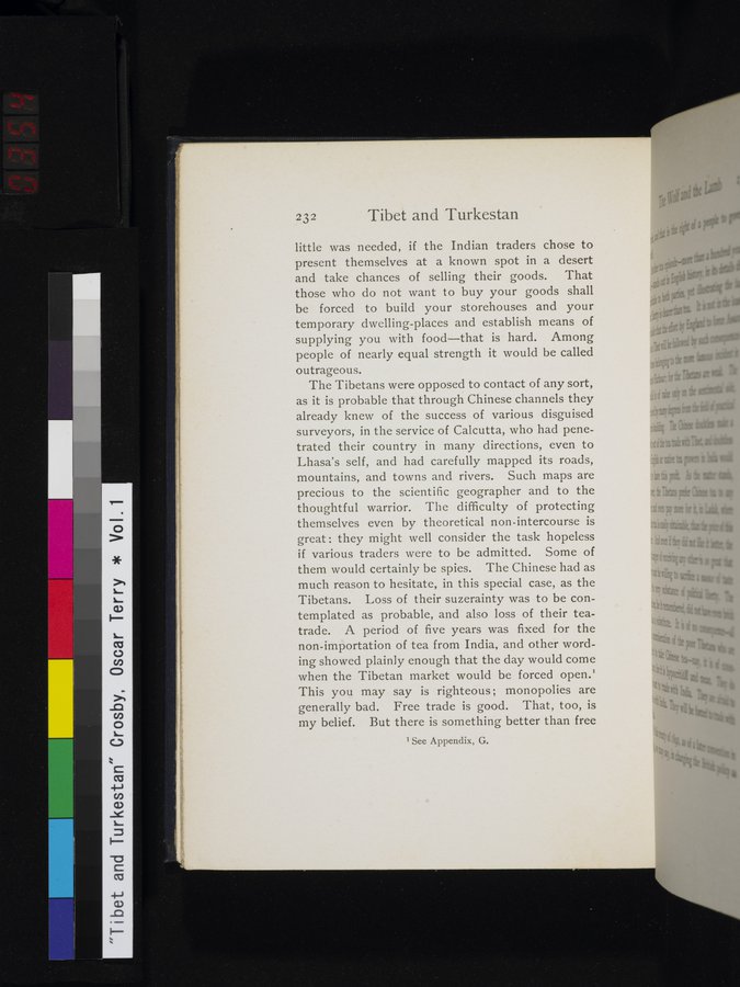 Tibet and Turkestan : vol.1 / 354 ページ（カラー画像）