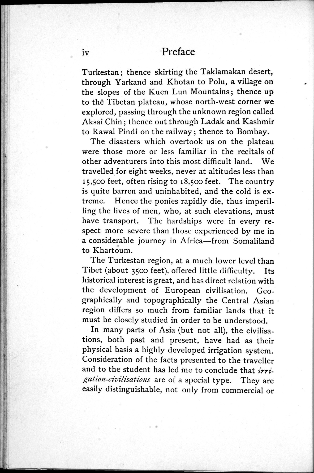 Tibet and Turkestan : vol.1 / 16 ページ（白黒高解像度画像）