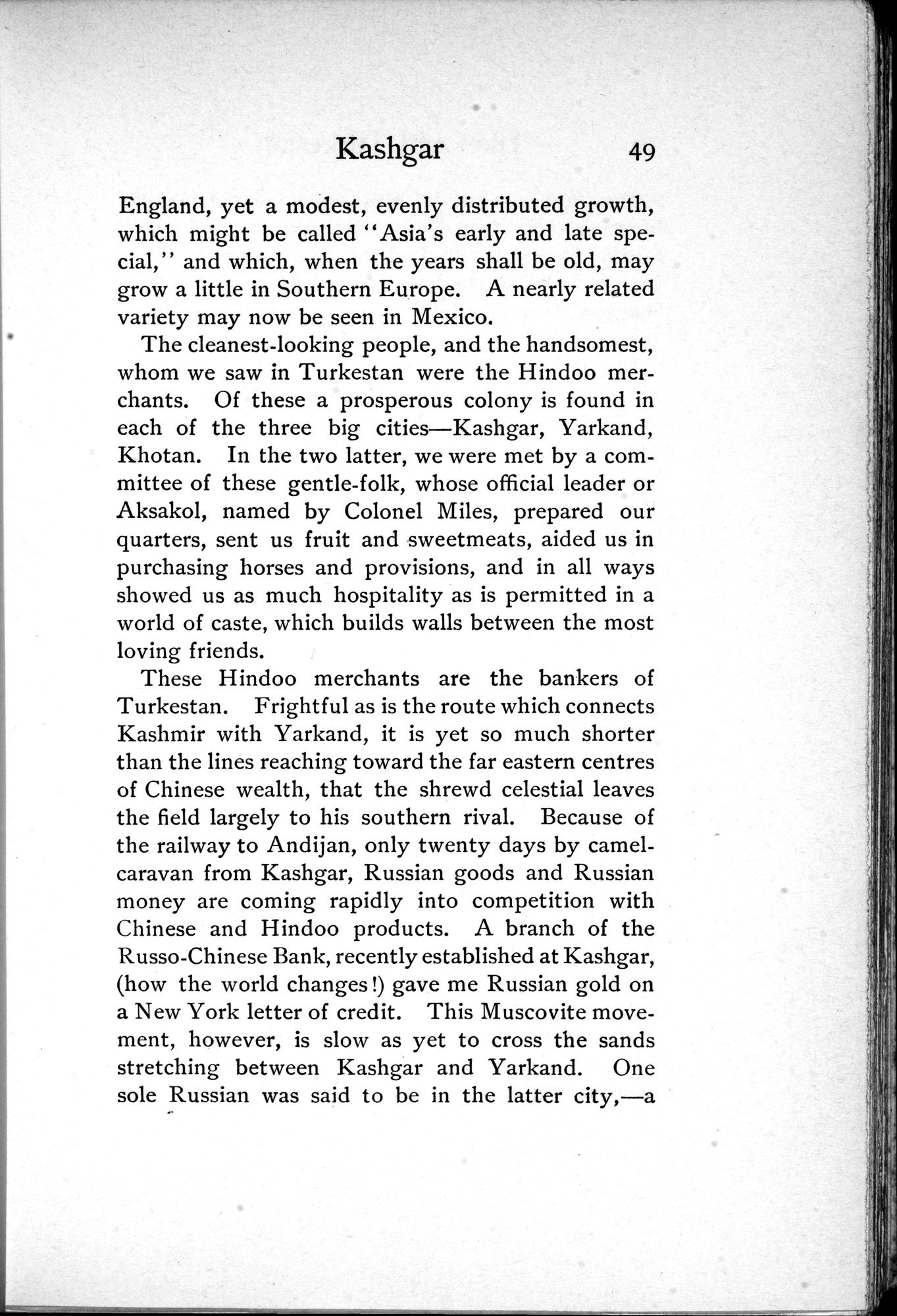 Tibet and Turkestan : vol.1 / 99 ページ（白黒高解像度画像）
