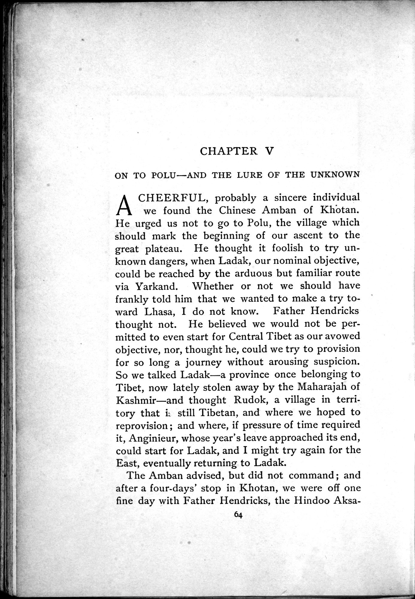 Tibet and Turkestan : vol.1 / 120 ページ（白黒高解像度画像）
