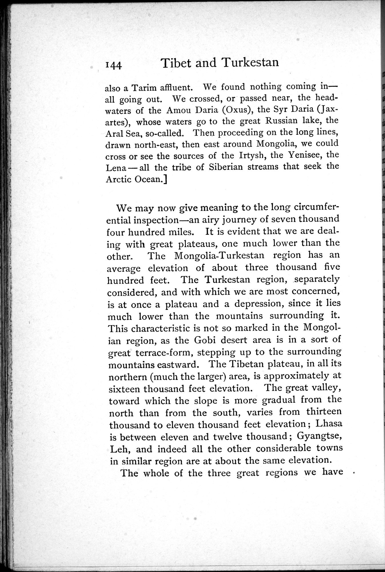 Tibet and Turkestan : vol.1 / 234 ページ（白黒高解像度画像）