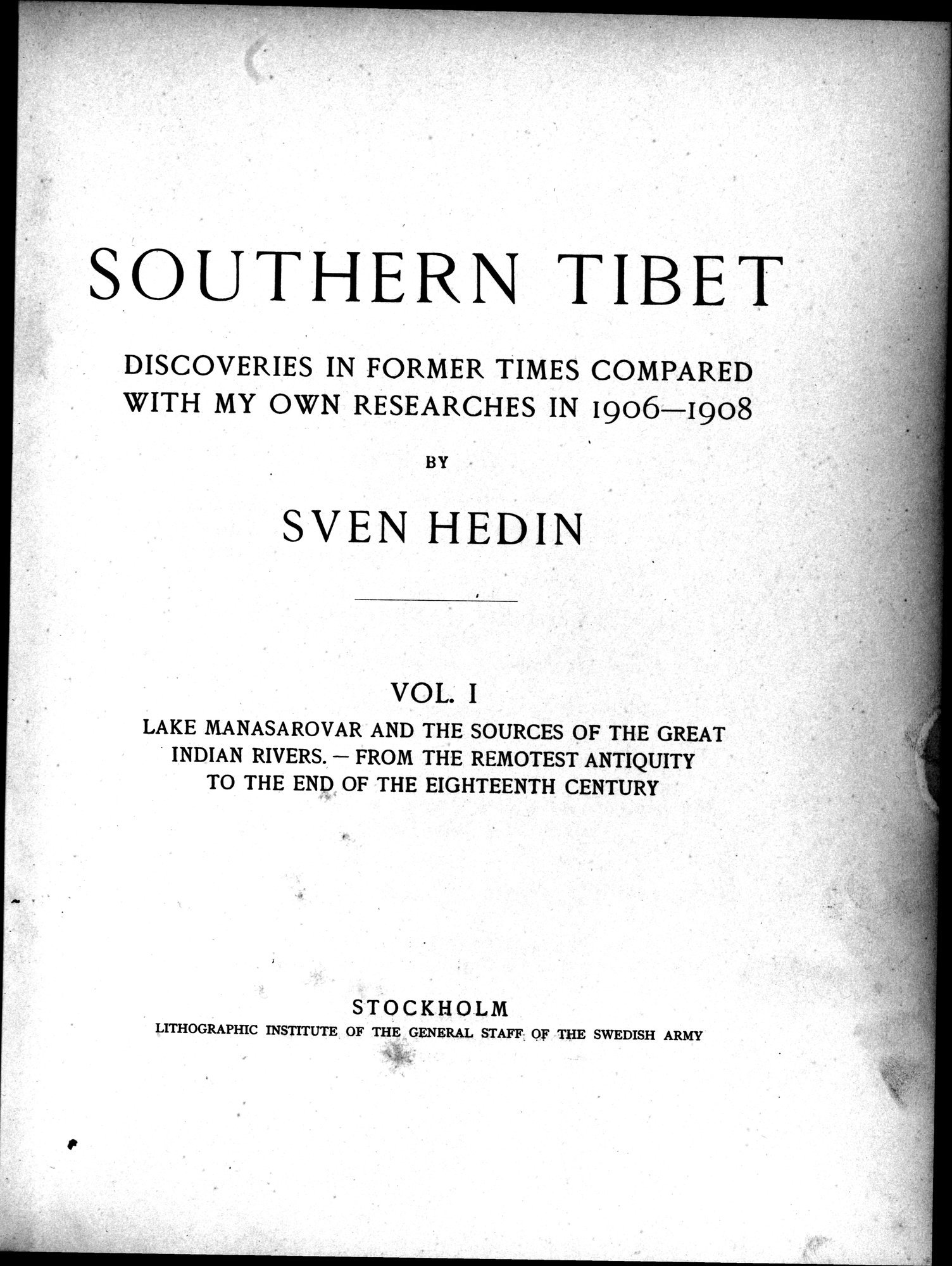 Southern Tibet : vol.1 / 11 ページ（白黒高解像度画像）