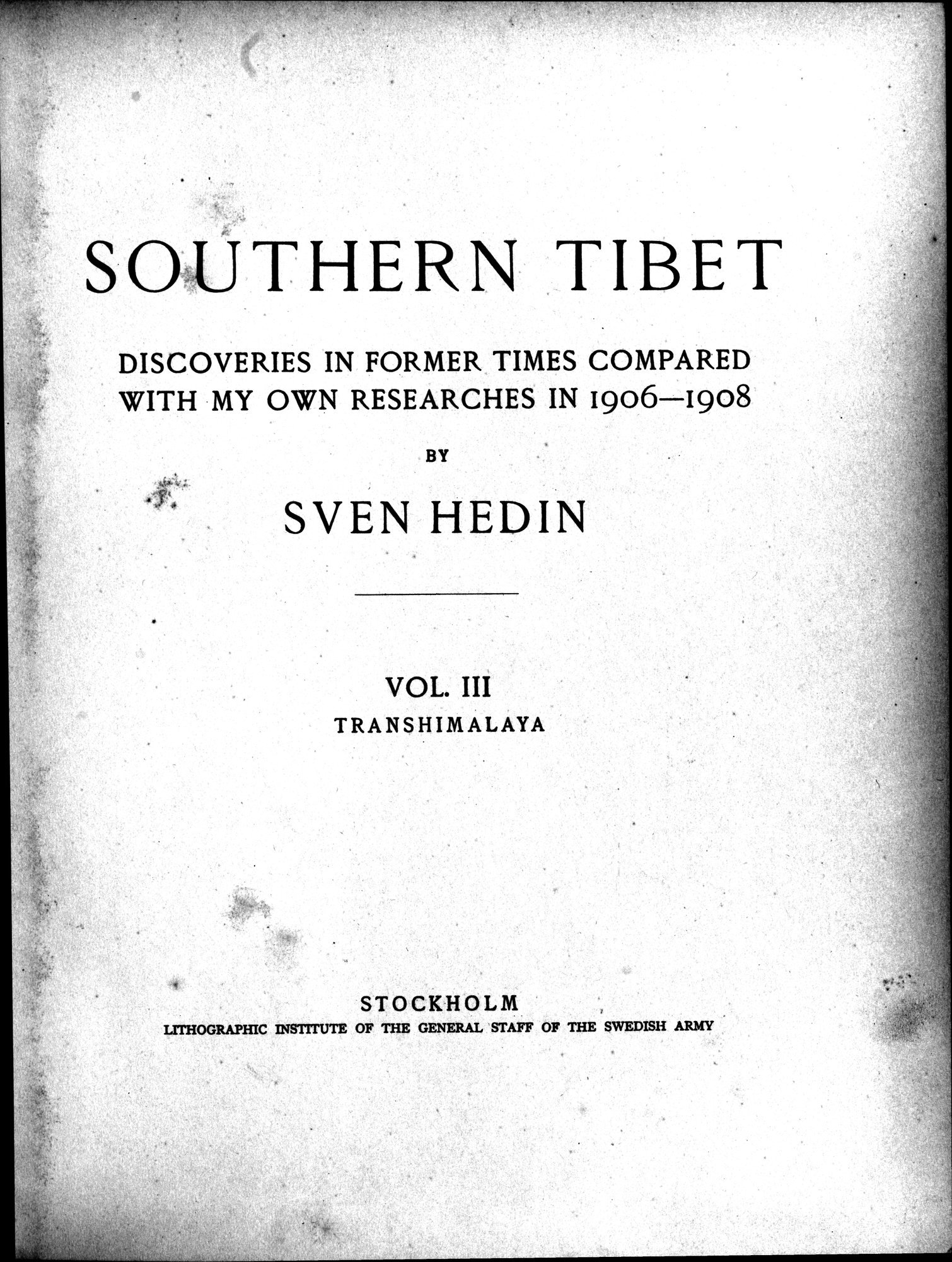 Southern Tibet : vol.3 / 11 ページ（白黒高解像度画像）