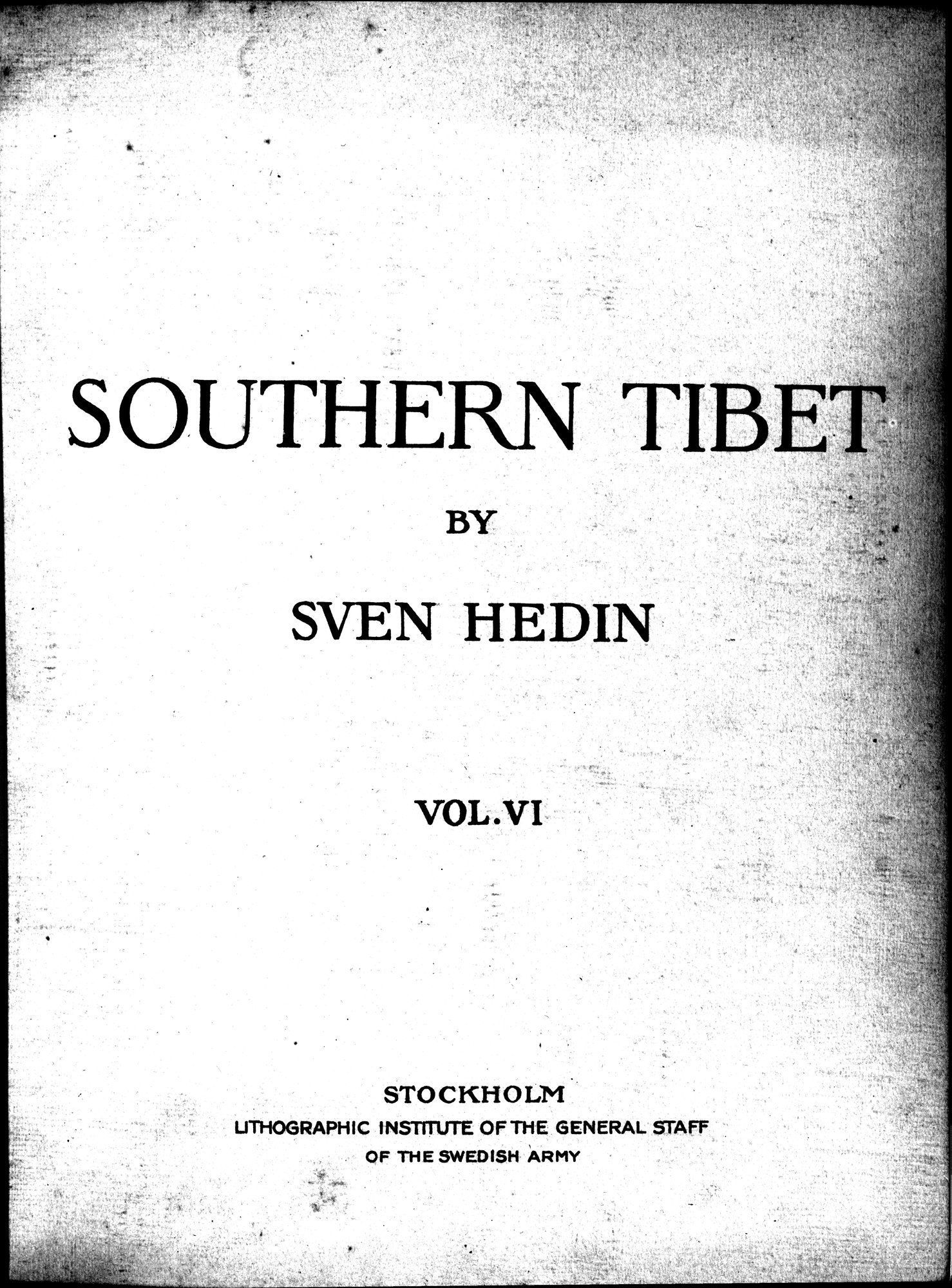Southern Tibet : vol.6 / 7 ページ（白黒高解像度画像）