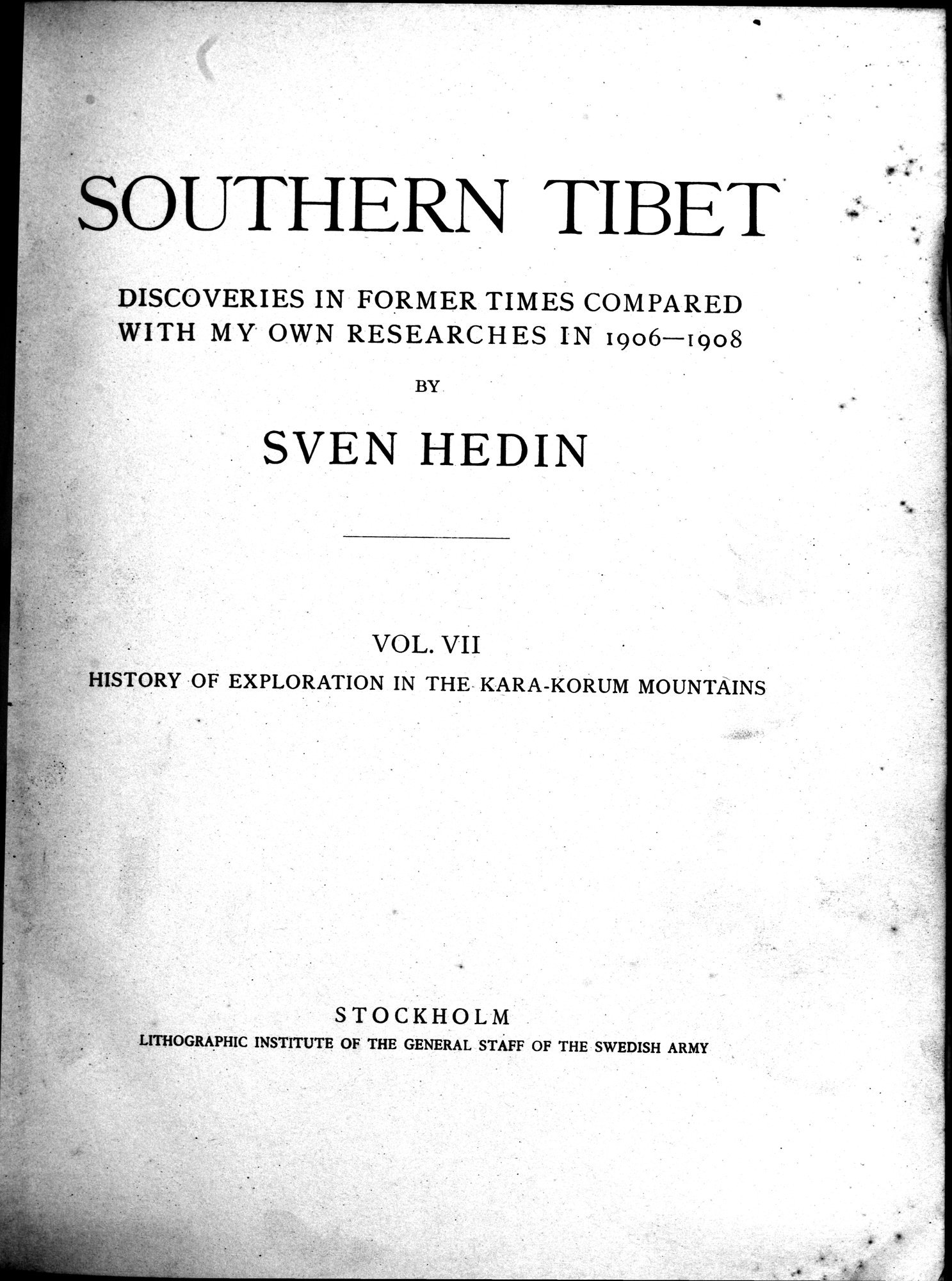 Southern Tibet : vol.7 / 11 ページ（白黒高解像度画像）