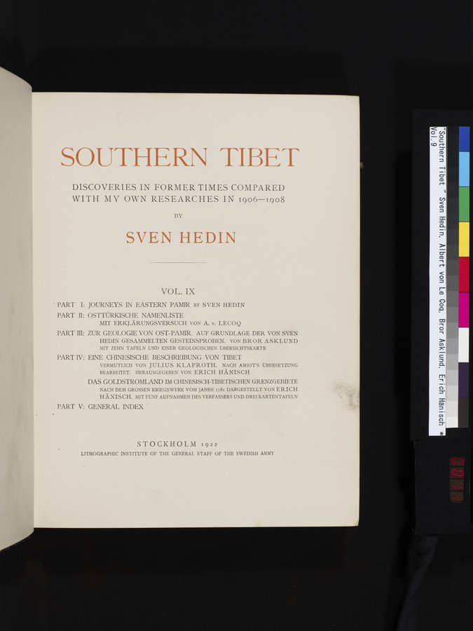 Southern Tibet : vol.9 / 11 ページ（カラー画像）