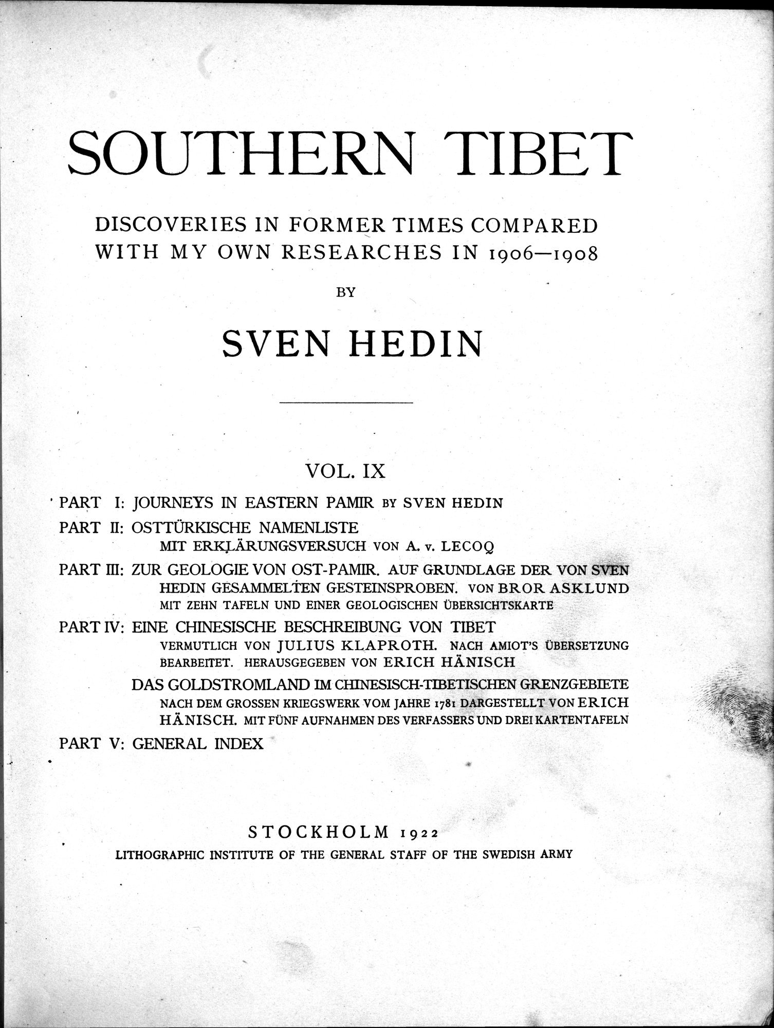 Southern Tibet : vol.9 / 11 ページ（白黒高解像度画像）