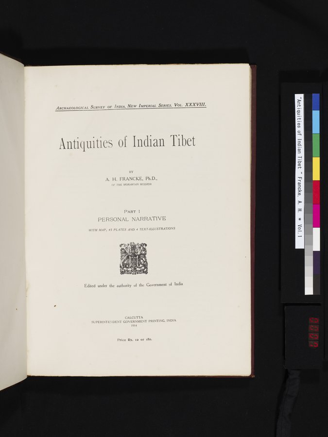 Antiquities of Indian Tibet : vol.1 / 7 ページ（カラー画像）