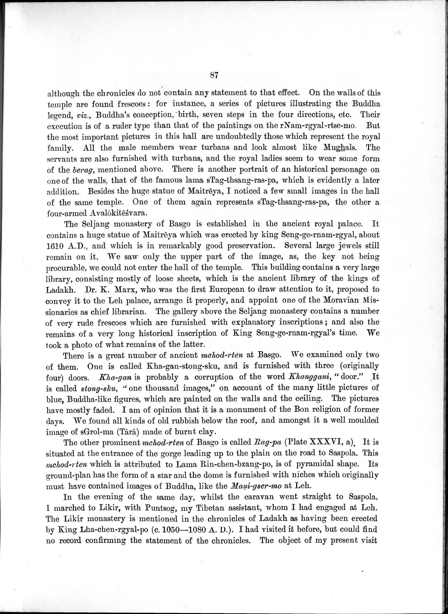 Antiquities of Indian Tibet : vol.1 / 179 ページ（白黒高解像度画像）