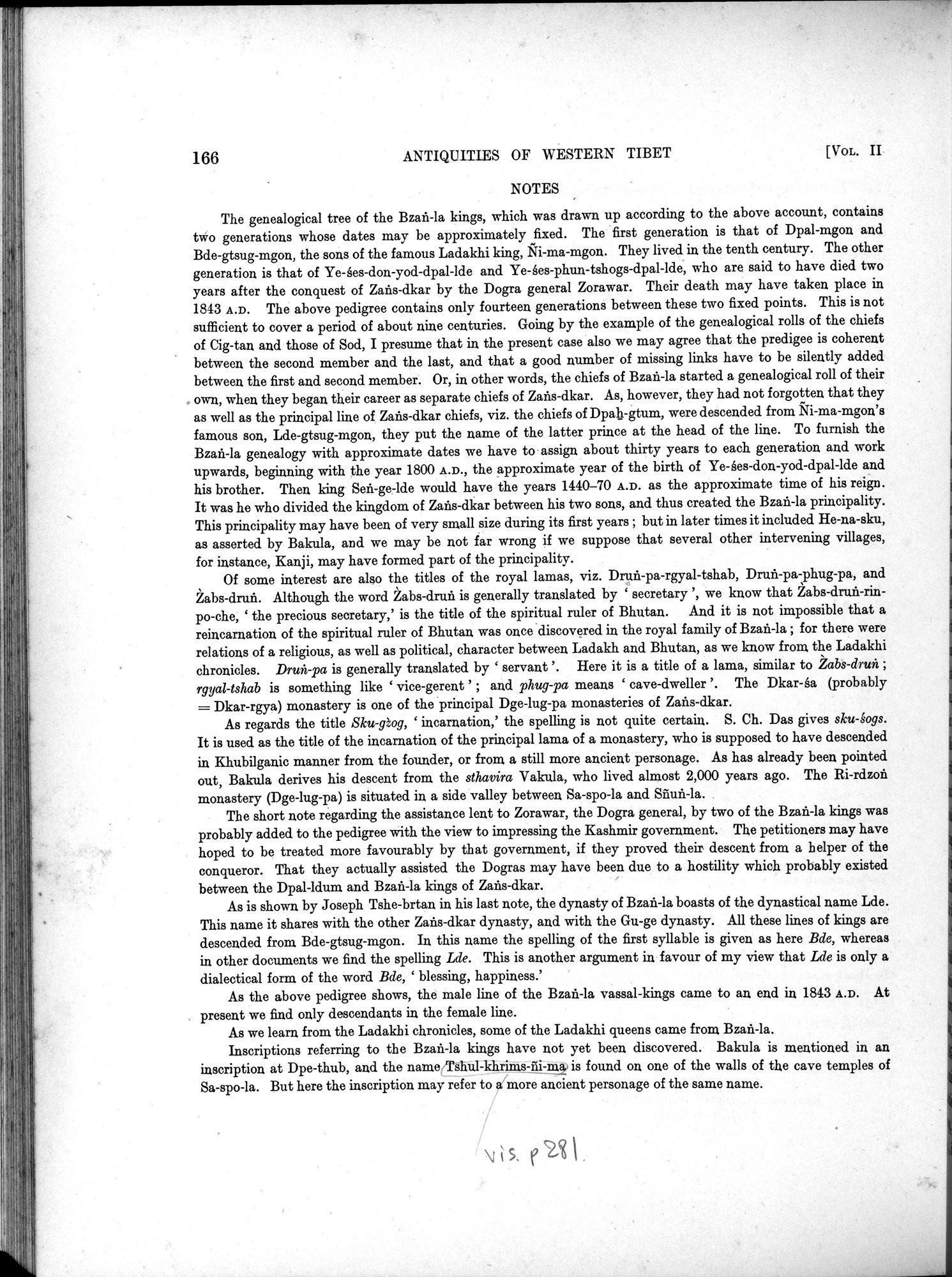 Antiquities of Indian Tibet : vol.2 / 186 ページ（白黒高解像度画像）