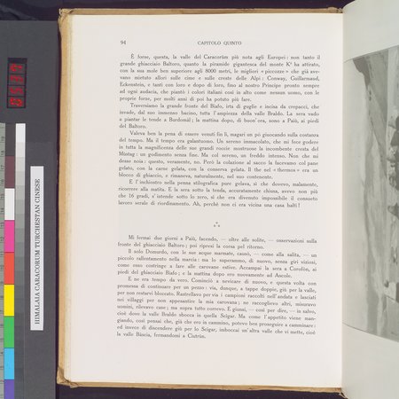 Storia della Spedizione Scientifica Italiana nel Himàlaia, Caracorùm e Turchestàn Cinese(1913-1914) : vol.1 : Page 124