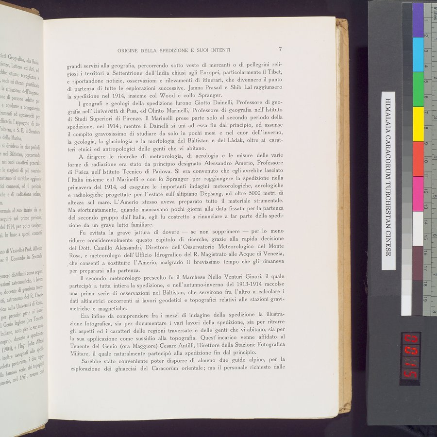 Storia della Spedizione Scientifica Italiana nel Himàlaia, Caracorùm e Turchestàn Cinese(1913-1914) : vol.1 / Page 29 (Color Image)