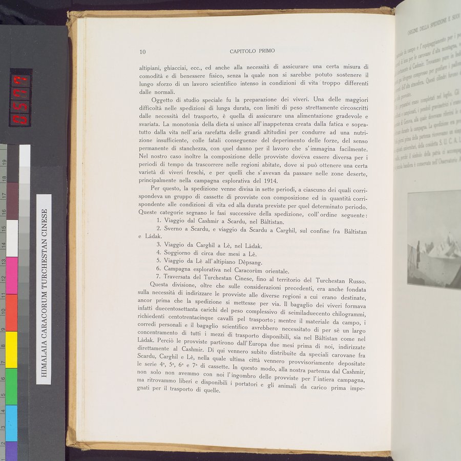 Storia della Spedizione Scientifica Italiana nel Himàlaia, Caracorùm e Turchestàn Cinese(1913-1914) : vol.1 / Page 32 (Color Image)