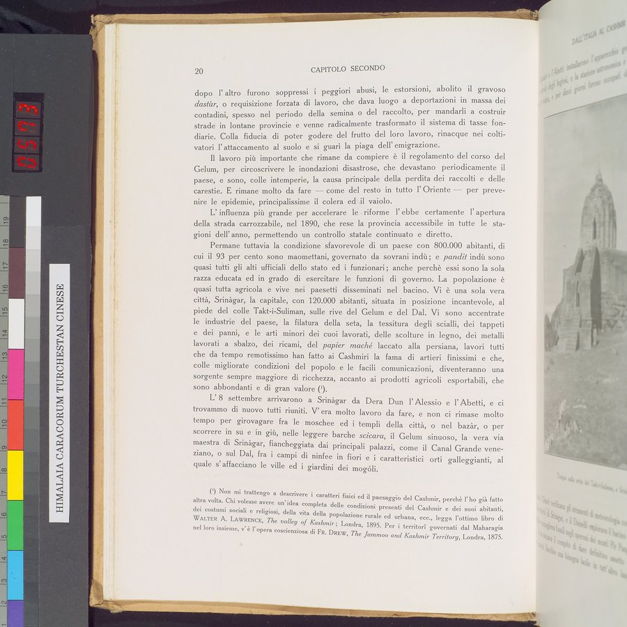 Storia della Spedizione Scientifica Italiana nel Himàlaia, Caracorùm e Turchestàn Cinese(1913-1914) : vol.1 / Page 42 (Color Image)
