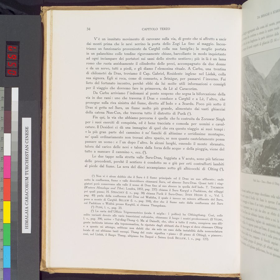 Storia della Spedizione Scientifica Italiana nel Himàlaia, Caracorùm e Turchestàn Cinese(1913-1914) : vol.1 / 56 ページ（カラー画像）