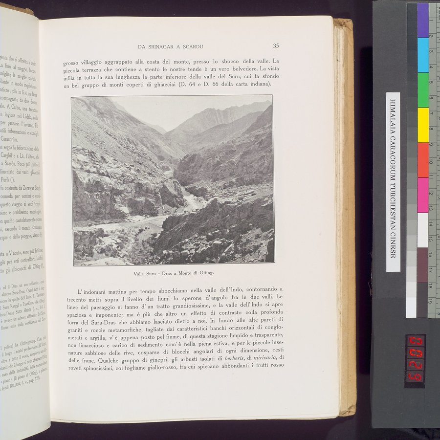 Storia della Spedizione Scientifica Italiana nel Himàlaia, Caracorùm e Turchestàn Cinese(1913-1914) : vol.1 / 57 ページ（カラー画像）