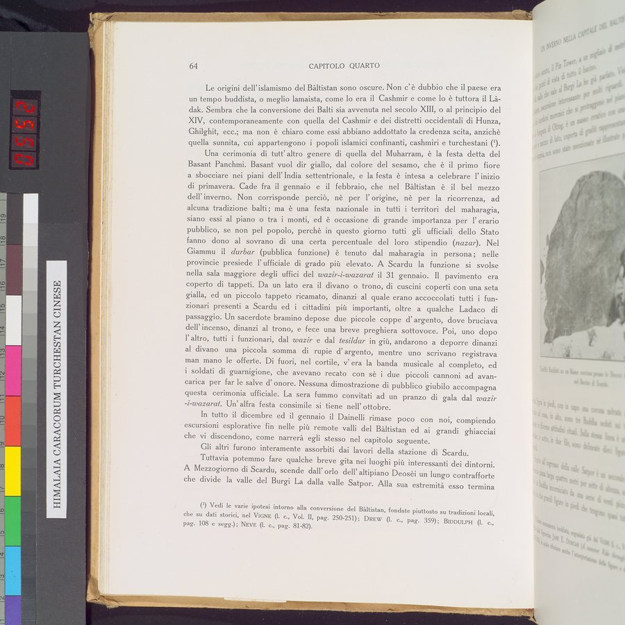 Storia della Spedizione Scientifica Italiana nel Himàlaia, Caracorùm e Turchestàn Cinese(1913-1914) : vol.1 / Page 90 (Color Image)