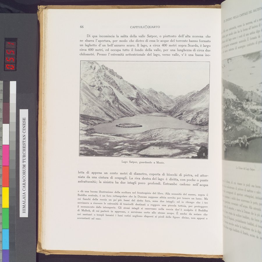 Storia della Spedizione Scientifica Italiana nel Himàlaia, Caracorùm e Turchestàn Cinese(1913-1914) : vol.1 / 92 ページ（カラー画像）
