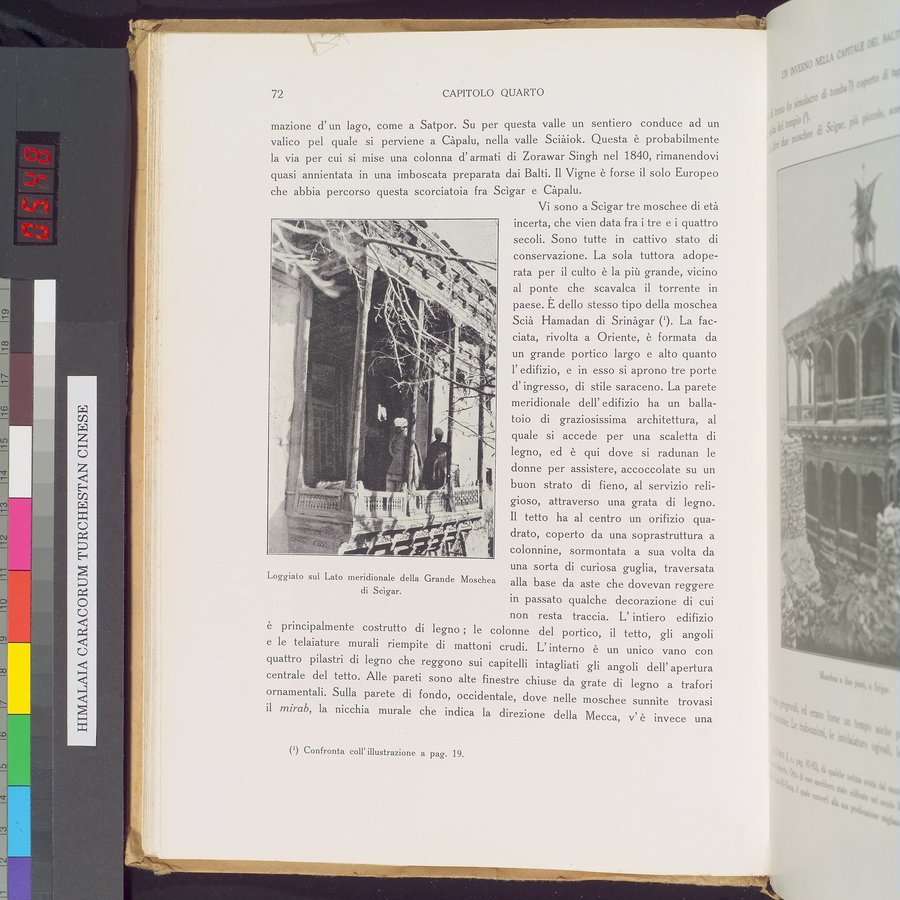 Storia della Spedizione Scientifica Italiana nel Himàlaia, Caracorùm e Turchestàn Cinese(1913-1914) : vol.1 / 100 ページ（カラー画像）