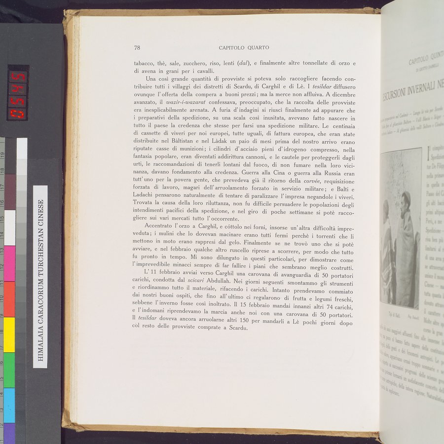 Storia della Spedizione Scientifica Italiana nel Himàlaia, Caracorùm e Turchestàn Cinese(1913-1914) : vol.1 / Page 108 (Color Image)