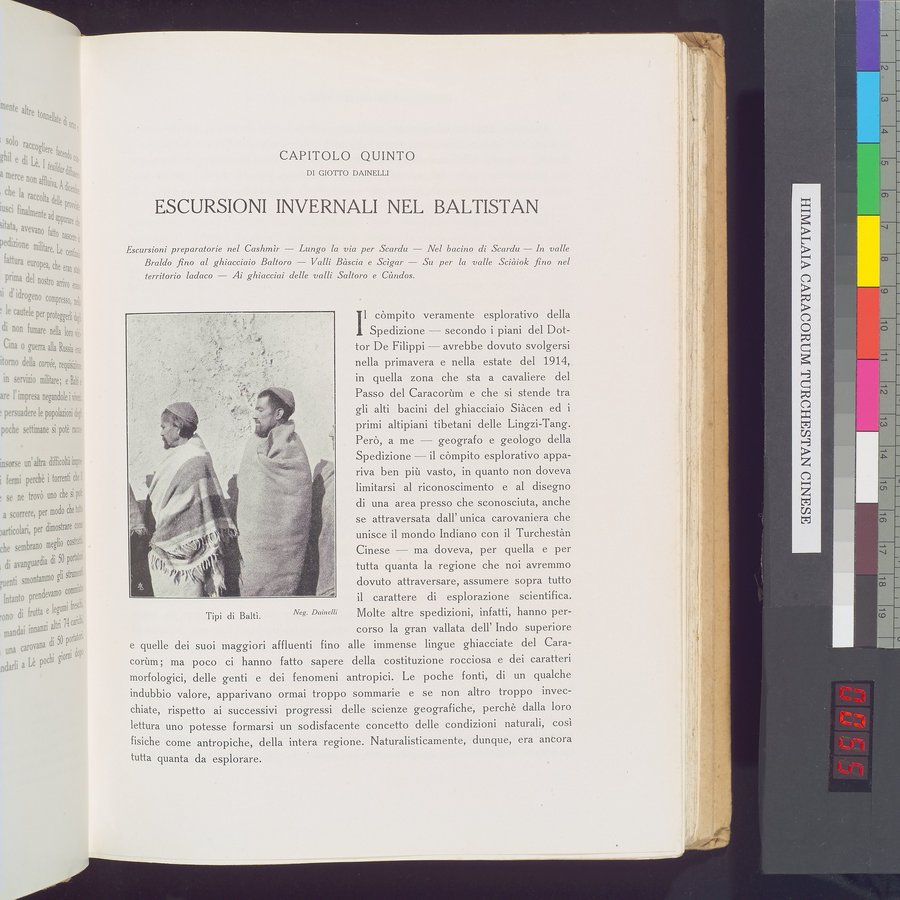Storia della Spedizione Scientifica Italiana nel Himàlaia, Caracorùm e Turchestàn Cinese(1913-1914) : vol.1 / 109 ページ（カラー画像）