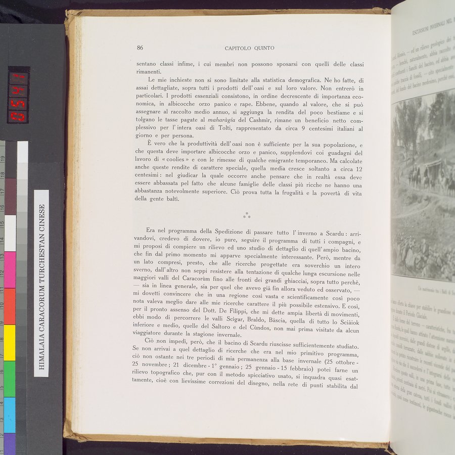Storia della Spedizione Scientifica Italiana nel Himàlaia, Caracorùm e Turchestàn Cinese(1913-1914) : vol.1 / Page 116 (Color Image)