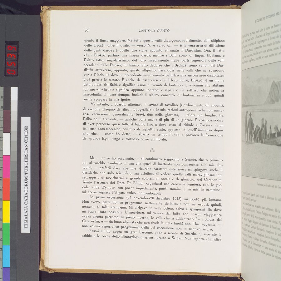 Storia della Spedizione Scientifica Italiana nel Himàlaia, Caracorùm e Turchestàn Cinese(1913-1914) : vol.1 / Page 120 (Color Image)
