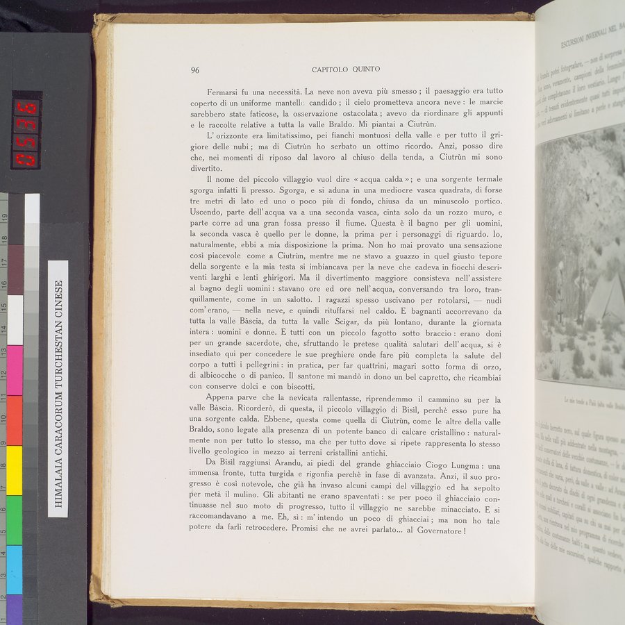 Storia della Spedizione Scientifica Italiana nel Himàlaia, Caracorùm e Turchestàn Cinese(1913-1914) : vol.1 / 126 ページ（カラー画像）