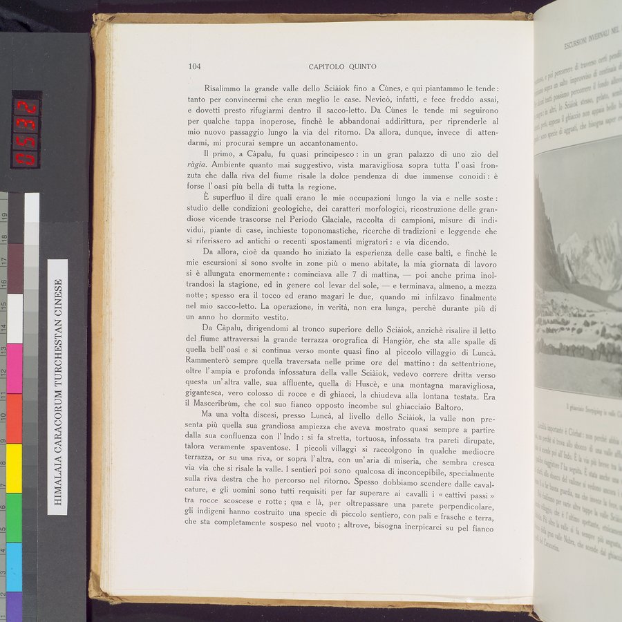 Storia della Spedizione Scientifica Italiana nel Himàlaia, Caracorùm e Turchestàn Cinese(1913-1914) : vol.1 / 134 ページ（カラー画像）