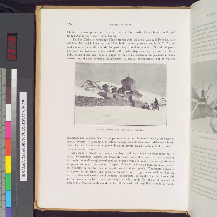 Storia della Spedizione Scientifica Italiana nel Himàlaia, Caracorùm e Turchestàn Cinese(1913-1914) : vol.1 / 184 ページ（カラー画像）