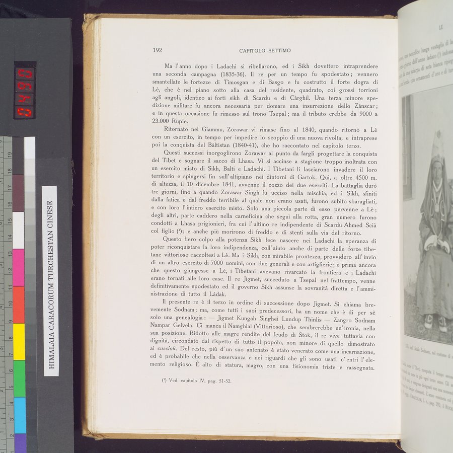 Storia della Spedizione Scientifica Italiana nel Himàlaia, Caracorùm e Turchestàn Cinese(1913-1914) : vol.1 / 234 ページ（カラー画像）