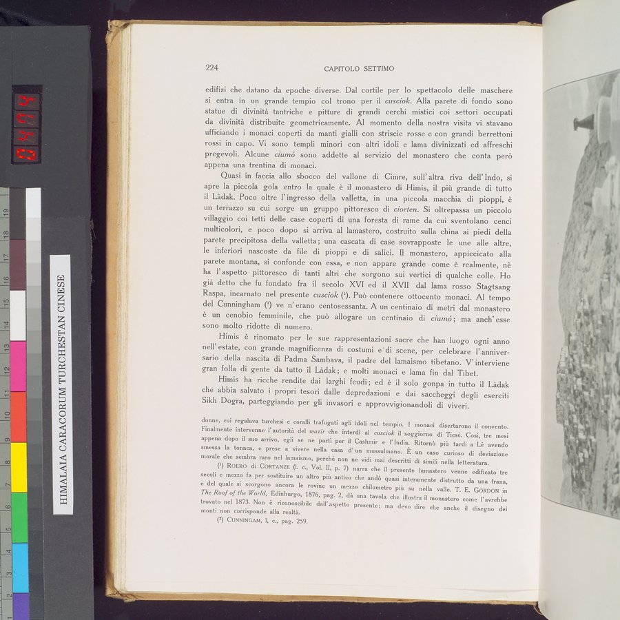 Storia della Spedizione Scientifica Italiana nel Himàlaia, Caracorùm e Turchestàn Cinese(1913-1914) : vol.1 / 266 ページ（カラー画像）