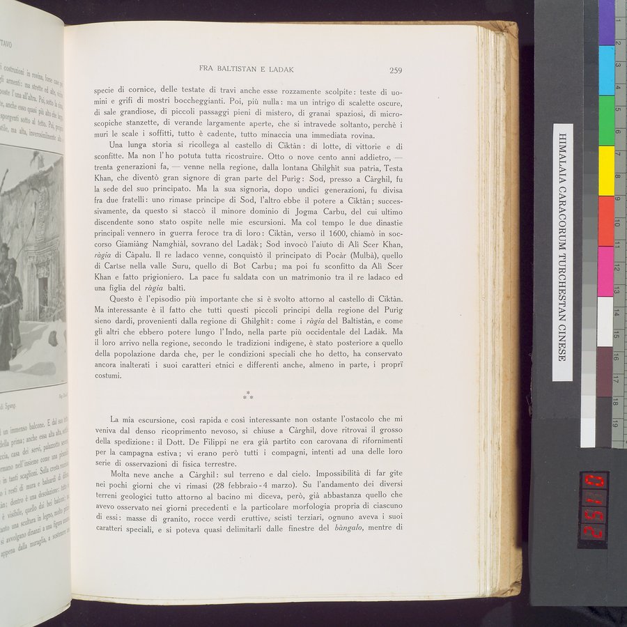 Storia della Spedizione Scientifica Italiana nel Himàlaia, Caracorùm e Turchestàn Cinese(1913-1914) : vol.1 / Page 303 (Color Image)