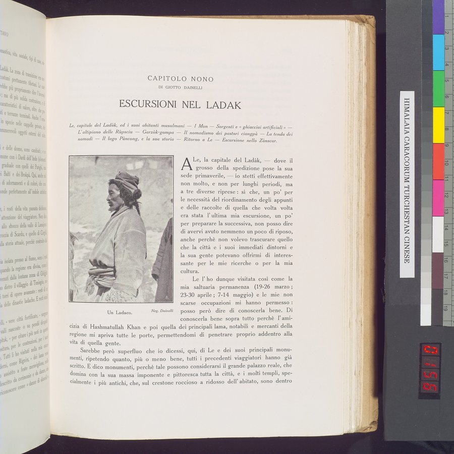 Storia della Spedizione Scientifica Italiana nel Himàlaia, Caracorùm e Turchestàn Cinese(1913-1914) : vol.1 / 311 ページ（カラー画像）