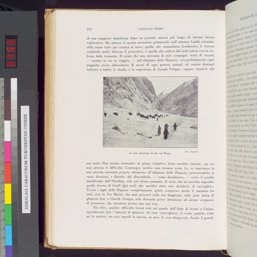Storia della Spedizione Scientifica Italiana nel Himàlaia, Caracorùm e Turchestàn Cinese(1913-1914) : vol.1 / 316 ページ（カラー画像）