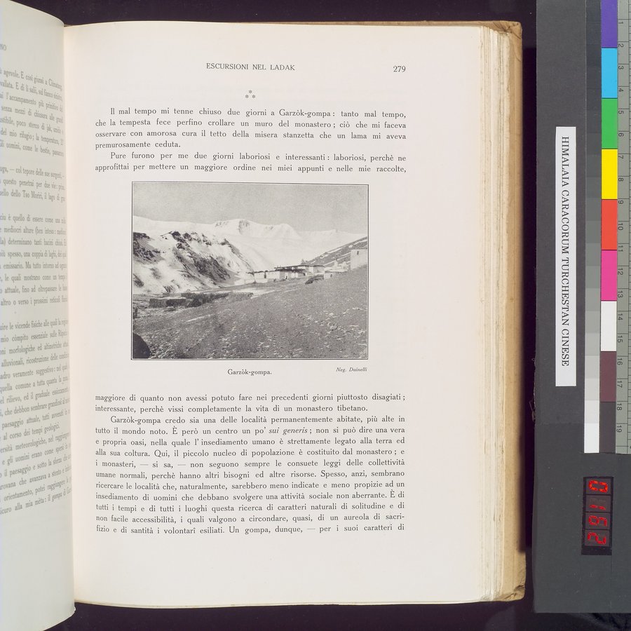 Storia della Spedizione Scientifica Italiana nel Himàlaia, Caracorùm e Turchestàn Cinese(1913-1914) : vol.1 / 323 ページ（カラー画像）