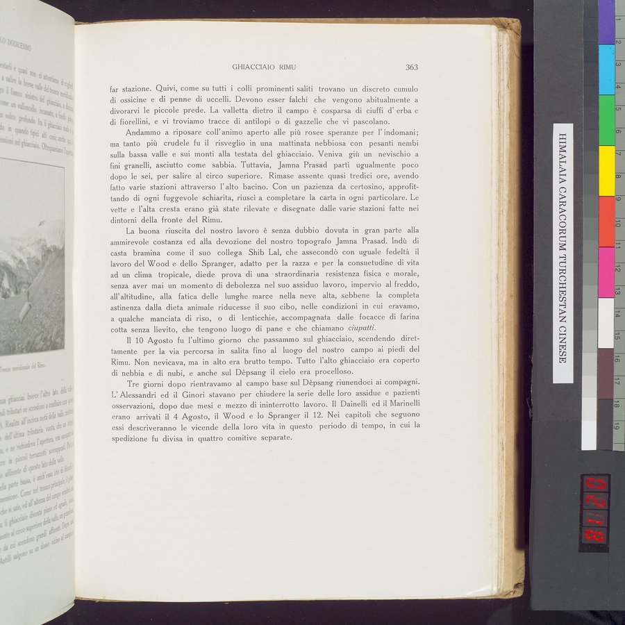 Storia della Spedizione Scientifica Italiana nel Himàlaia, Caracorùm e Turchestàn Cinese(1913-1914) : vol.1 / Page 435 (Color Image)