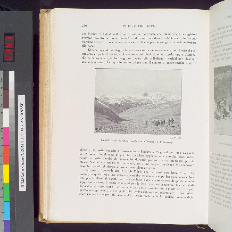 Storia della Spedizione Scientifica Italiana nel Himàlaia, Caracorùm e Turchestàn Cinese(1913-1914) : vol.1 / 442 ページ（カラー画像）