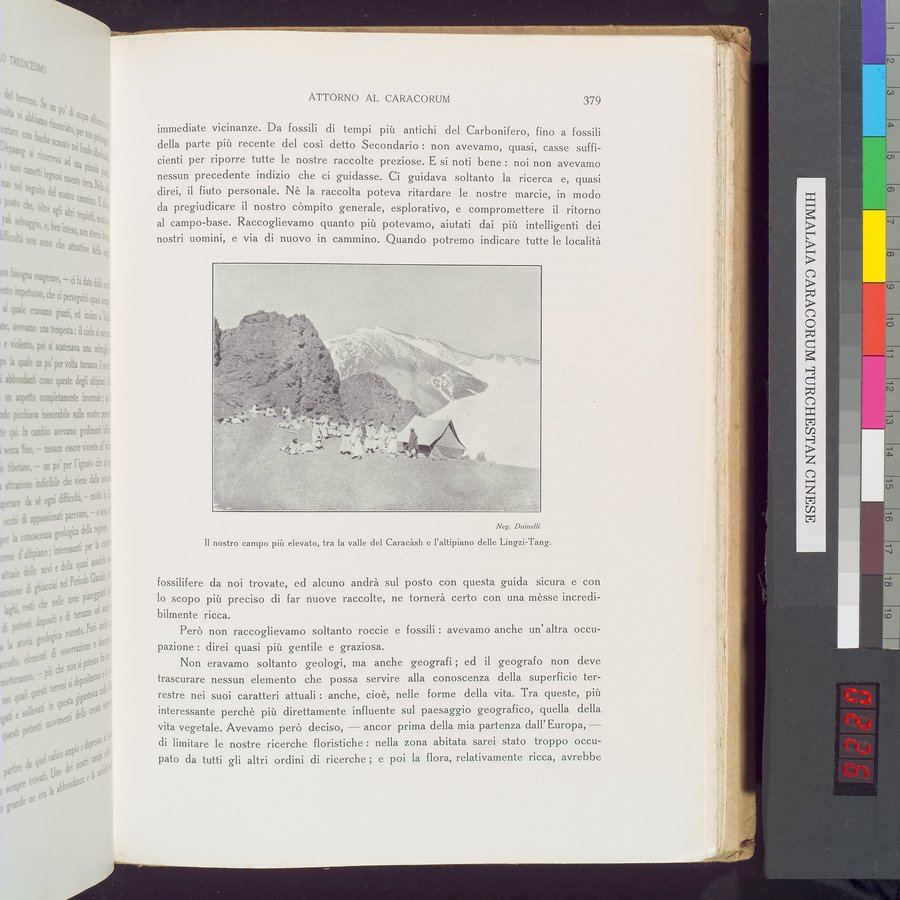 Storia della Spedizione Scientifica Italiana nel Himàlaia, Caracorùm e Turchestàn Cinese(1913-1914) : vol.1 / 451 ページ（カラー画像）