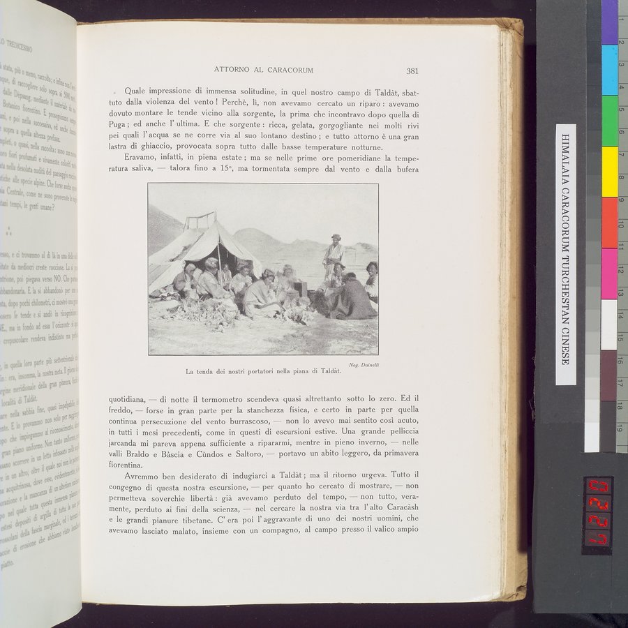 Storia della Spedizione Scientifica Italiana nel Himàlaia, Caracorùm e Turchestàn Cinese(1913-1914) : vol.1 / Page 453 (Color Image)