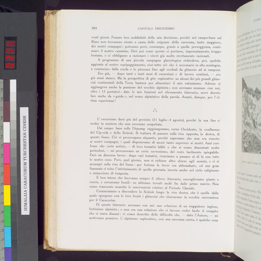 Storia della Spedizione Scientifica Italiana nel Himàlaia, Caracorùm e Turchestàn Cinese(1913-1914) : vol.1 / Page 456 (Color Image)