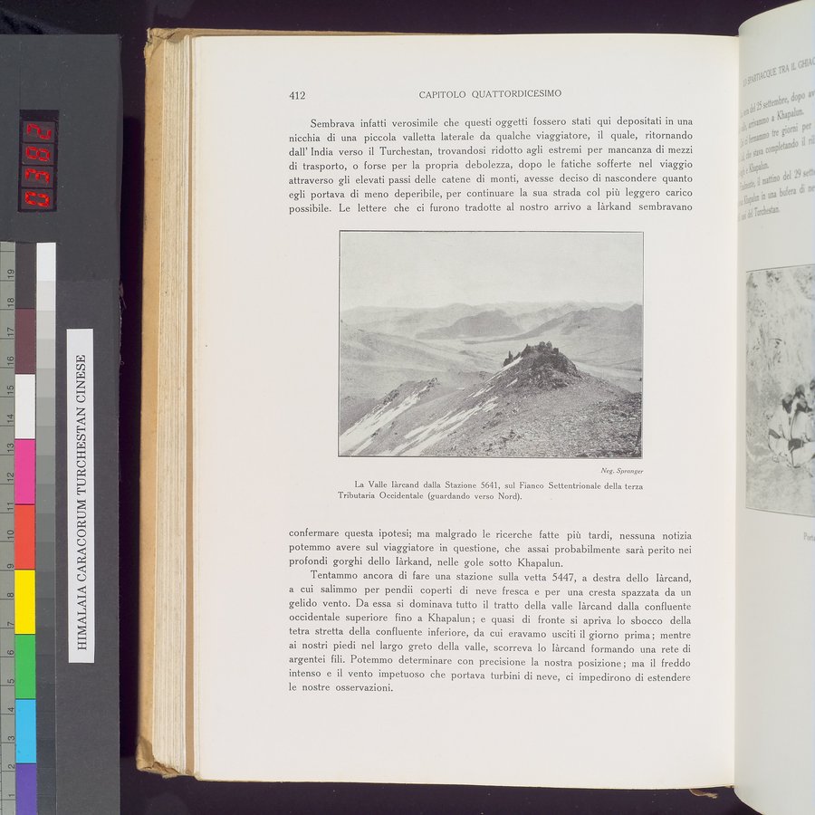 Storia della Spedizione Scientifica Italiana nel Himàlaia, Caracorùm e Turchestàn Cinese(1913-1914) : vol.1 / 488 ページ（カラー画像）