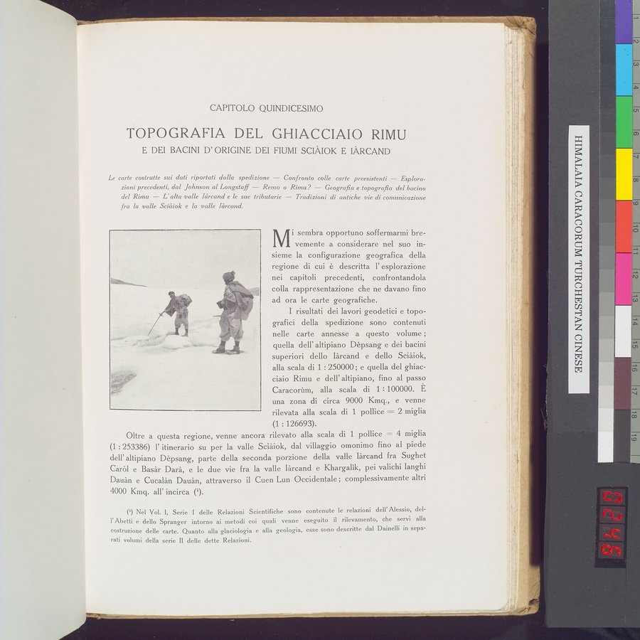 Storia della Spedizione Scientifica Italiana nel Himàlaia, Caracorùm e Turchestàn Cinese(1913-1914) : vol.1 / 491 ページ（カラー画像）