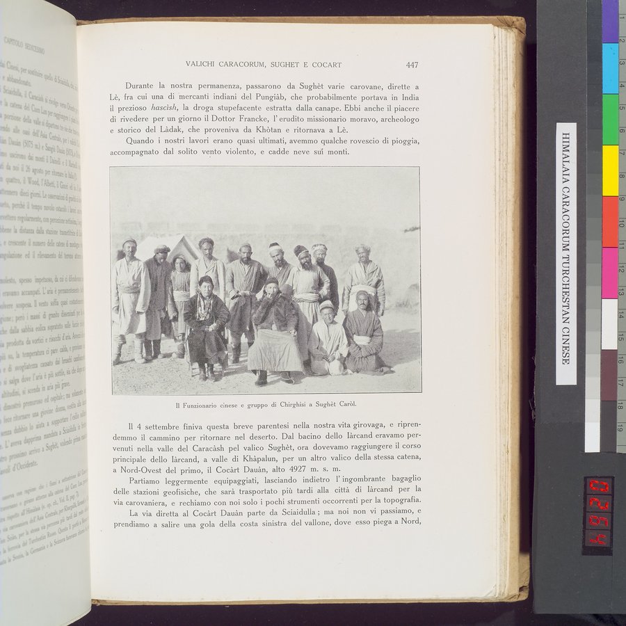 Storia della Spedizione Scientifica Italiana nel Himàlaia, Caracorùm e Turchestàn Cinese(1913-1914) : vol.1 / Page 527 (Color Image)