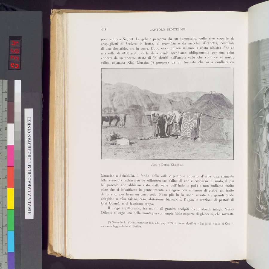 Storia della Spedizione Scientifica Italiana nel Himàlaia, Caracorùm e Turchestàn Cinese(1913-1914) : vol.1 / Page 528 (Color Image)