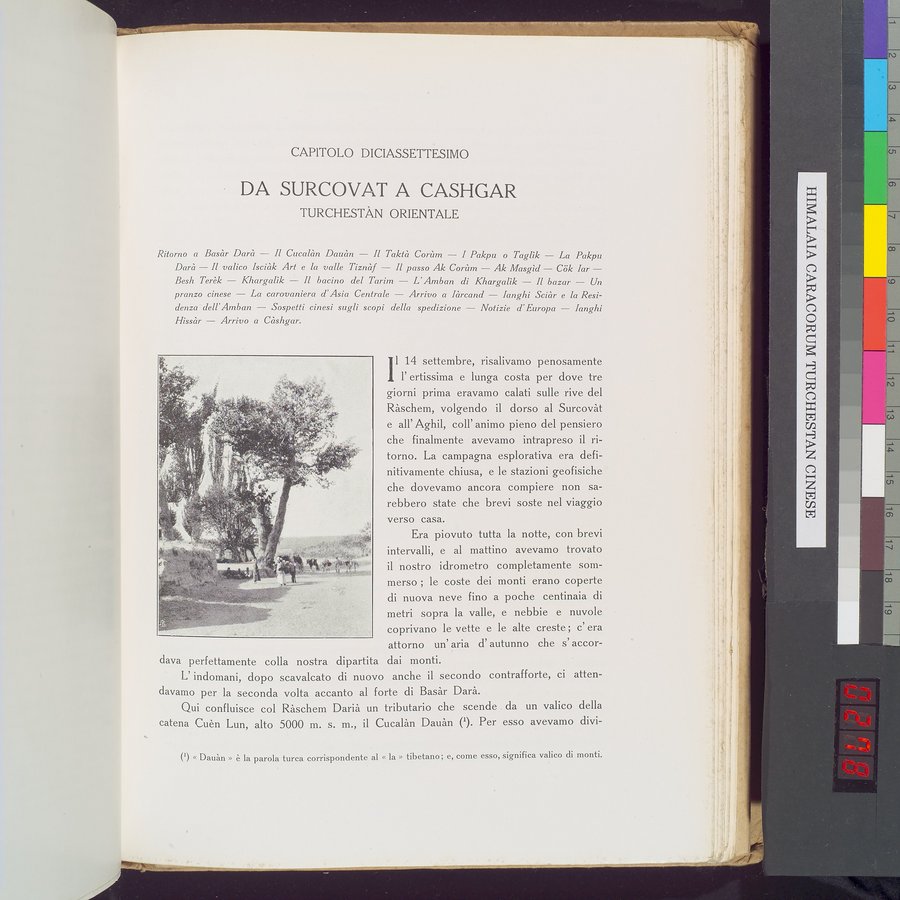 Storia della Spedizione Scientifica Italiana nel Himàlaia, Caracorùm e Turchestàn Cinese(1913-1914) : vol.1 / 555 ページ（カラー画像）