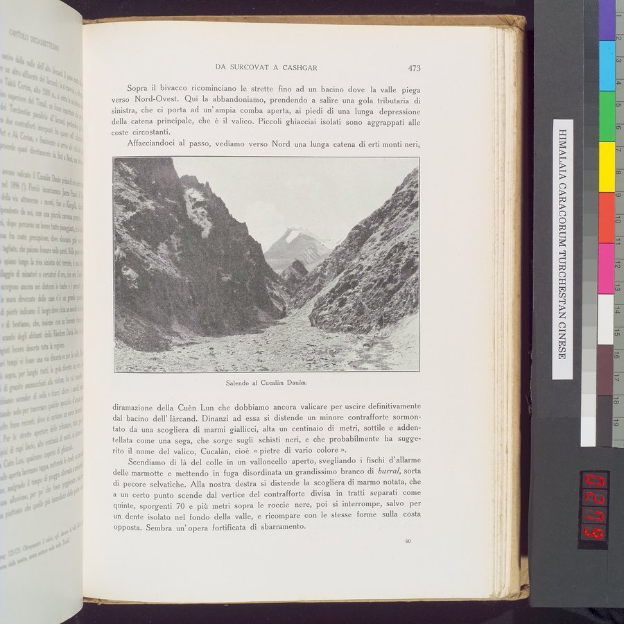 Storia della Spedizione Scientifica Italiana nel Himàlaia, Caracorùm e Turchestàn Cinese(1913-1914) : vol.1 / Page 557 (Color Image)